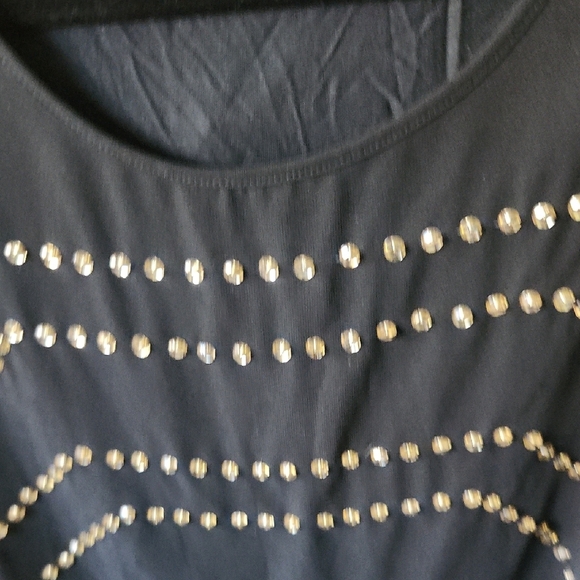 Express Gray Embellished Crop Tee - Picture 4 of 6